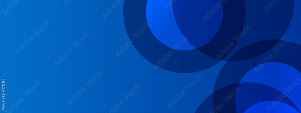Modern blue geometric banner background with circle element. Vector illustration Modern blue geometric banner background with circle element. Vector illustration