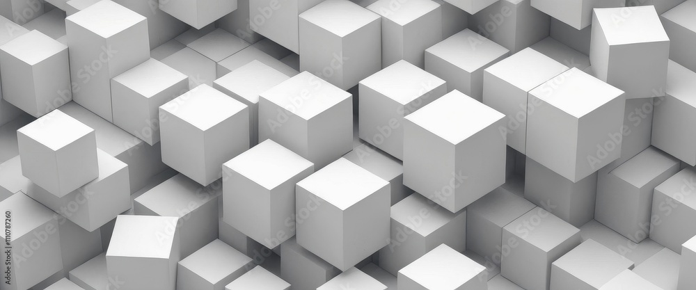 Geometric 3D cube pattern with square tiles, perfect for modern design backgrounds,Dynamic Abstract 3D White Geometric Cubes Popping Out from White Wall – Minimalist Modern Digital Art for Architectur Geometric 3D cube pattern with square tiles, perfect for modern design backgrounds,Dynamic Abstract 3D White Geometric Cubes Popping Out from White Wall – Minimalist Modern Digital Art for Architectur