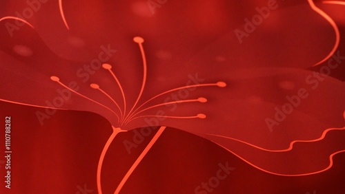 Red floral background 