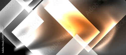 Dark neon colors with glass square shapes