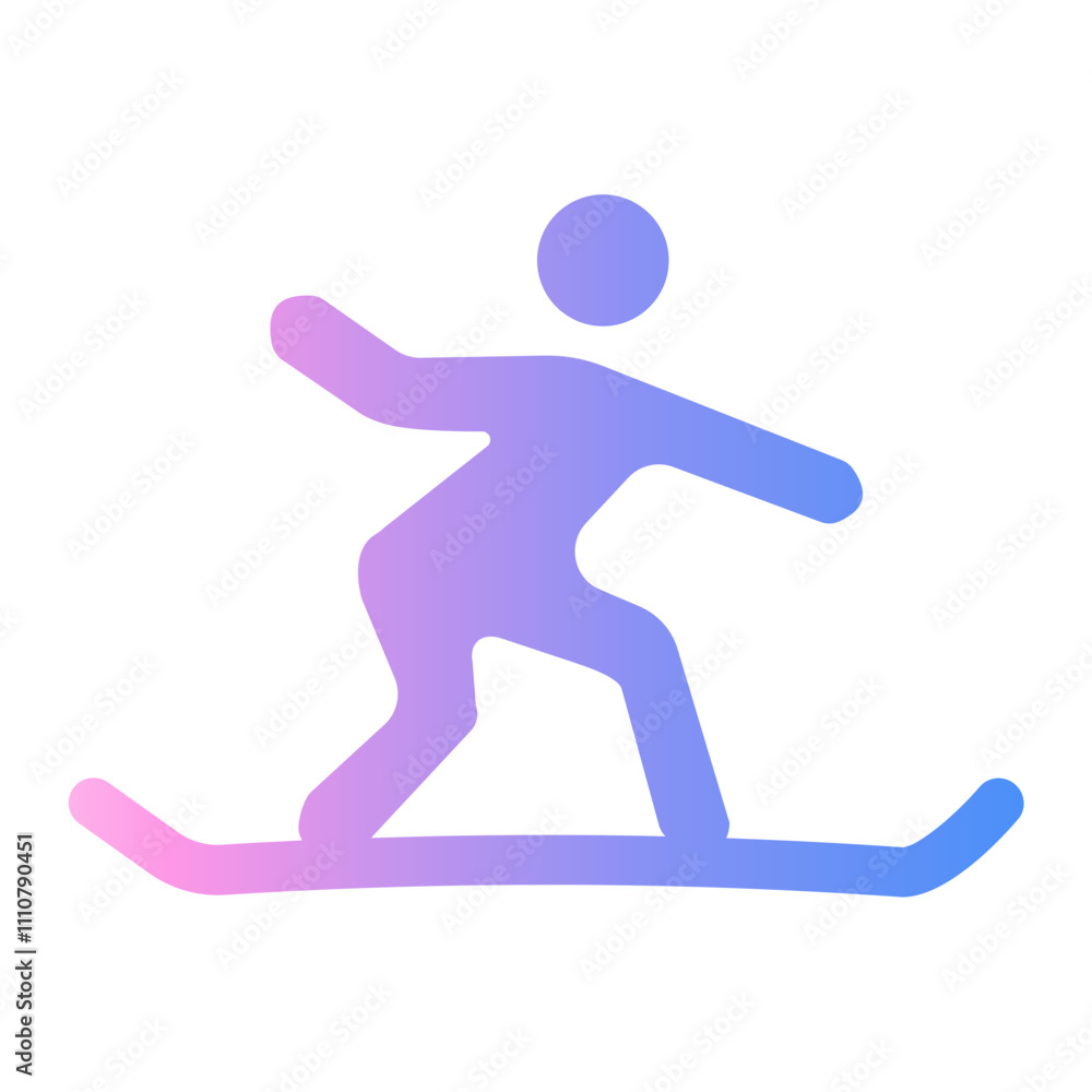snowboarding Gradient icon snowboarding Gradient icon