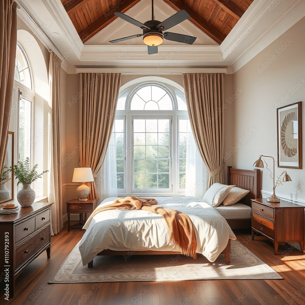 Fototapeta premium cozy room with bed