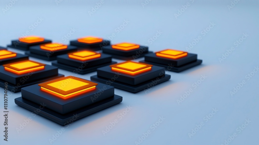 Illuminated Grid Abstract Technological Background Illuminated Grid Abstract Technological Background