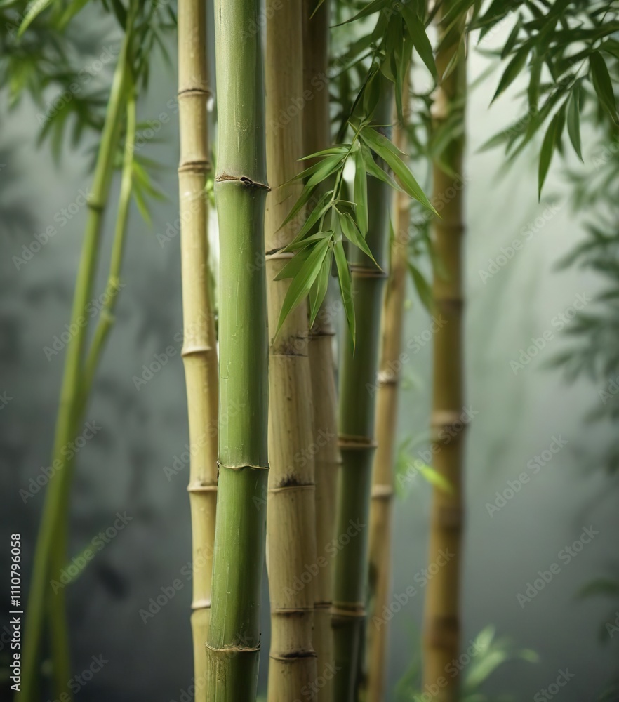 Naklejka premium High-magnification image of bamboo plant details , bamboo, flora