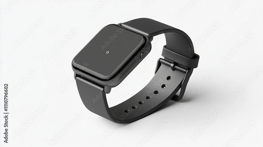 Sleek Black Smartwatch Modern Tech Gadget Minimalist Design Sleek Black Smartwatch Modern Tech Gadget Minimalist Design
