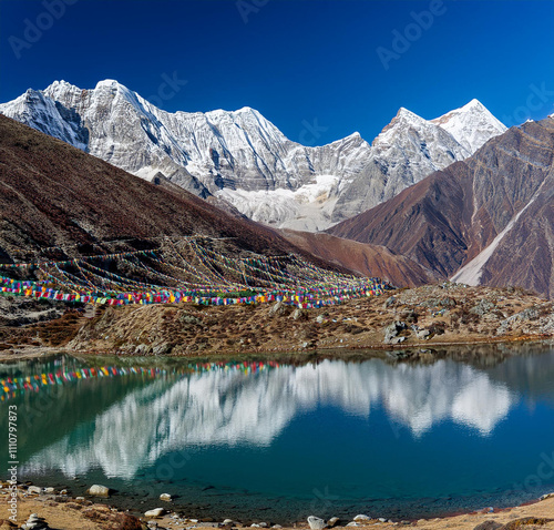 Pristine Beauty of Tsomgo Lake in the Himalayas
 photo