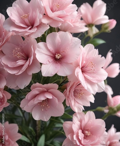 Soft pink petals unfolding from a delicate flower bouquet , pink, blossoms, valentines day