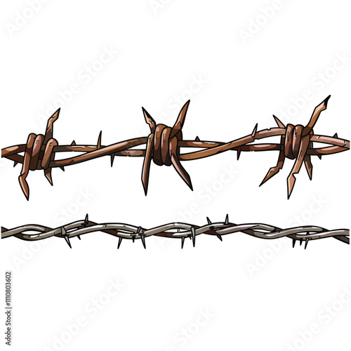 rusty barbed wire