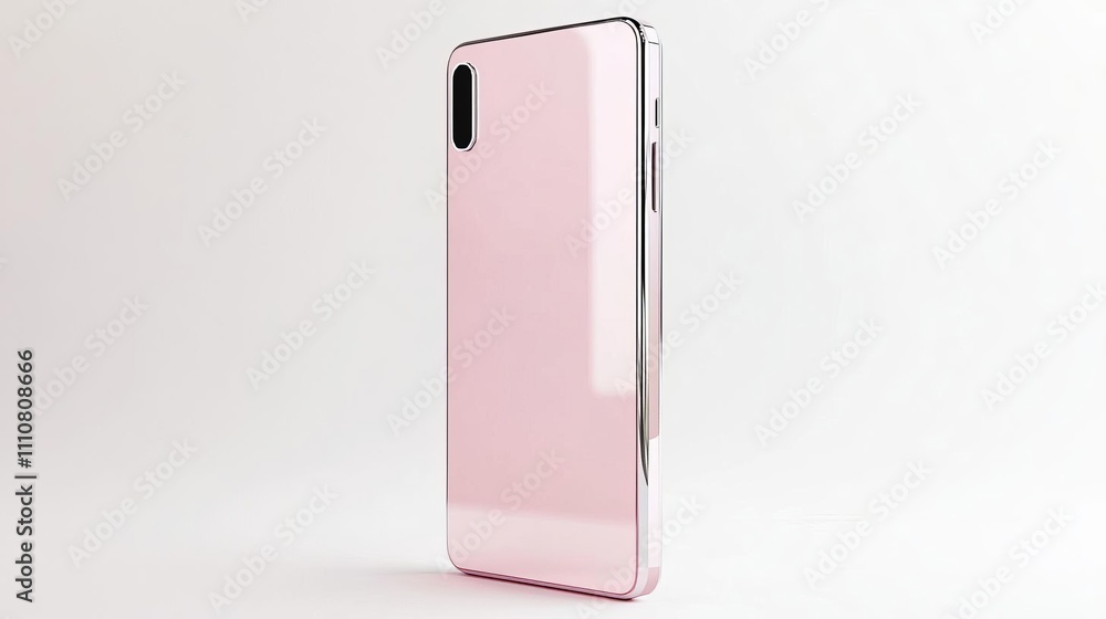 Elegant Rose Gold Smartphone Modern Mobile Phone Technology Clean Background Elegant Rose Gold Smartphone Modern Mobile Phone Technology Clean Background