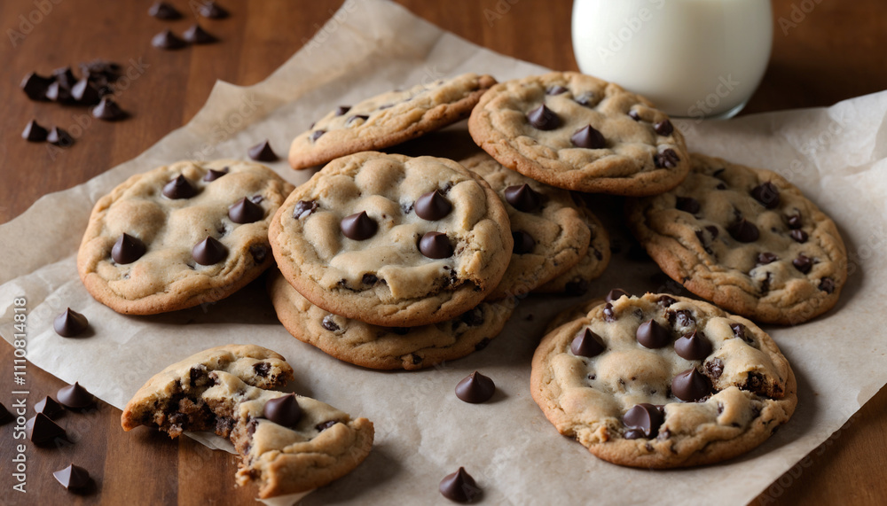 chocolate chip cookies on a plate chocolate chip cookies on a plate