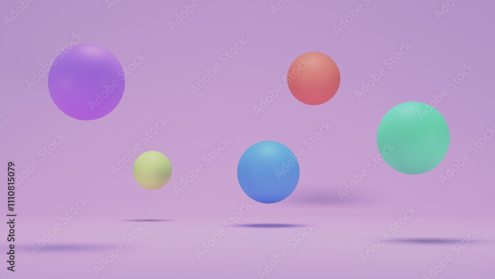 floating colored spheres floating colored spheres