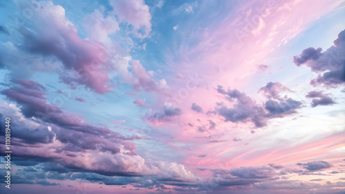 Dreamy Watercolor Sky in Soft Pink, Purple, and Blue. Perfect for: Romantic evenings, Fantasy-themed events, Artistic inspirations