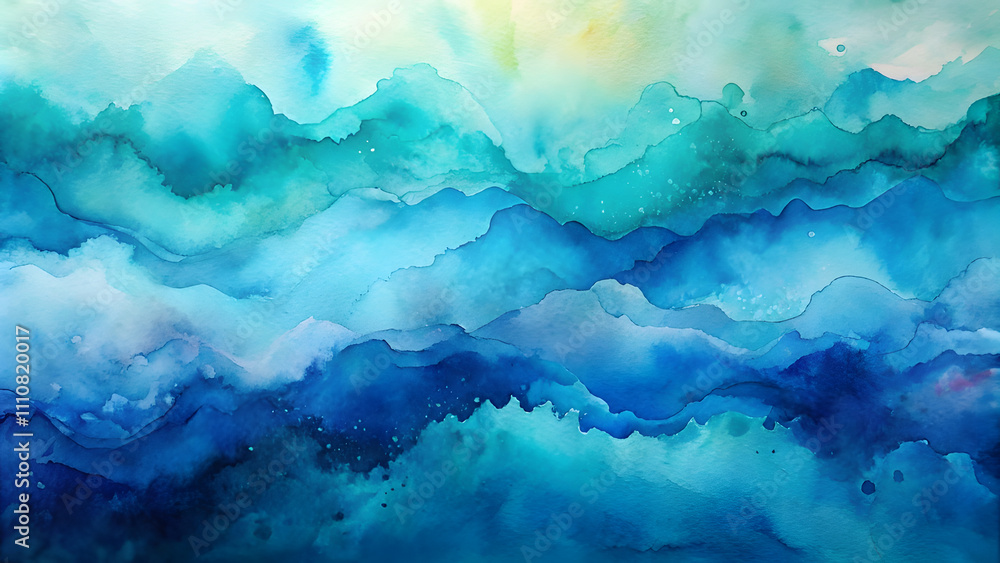 Turquoise and Cobalt Blue Watercolor Wash with Flowing Textures. Perfect for: Ocean-themed decor, Coastal events, Summer branding Turquoise and Cobalt Blue Watercolor Wash with Flowing Textures. Perfect for: Ocean-themed decor, Coastal events, Summer branding