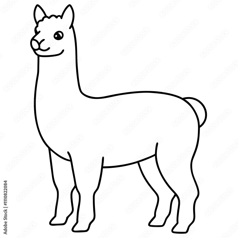 alpaca silhouette vector illustration alpaca silhouette vector illustration