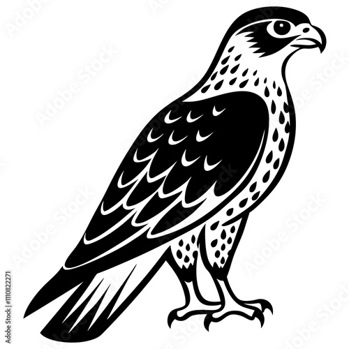 hawk silhouette vector illustration