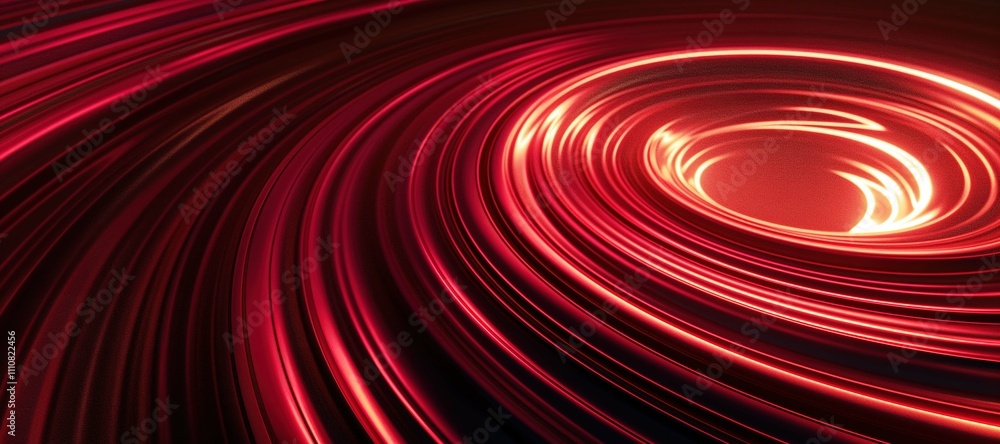 Fototapeta premium glowing red round waves background, spin, swirl 11