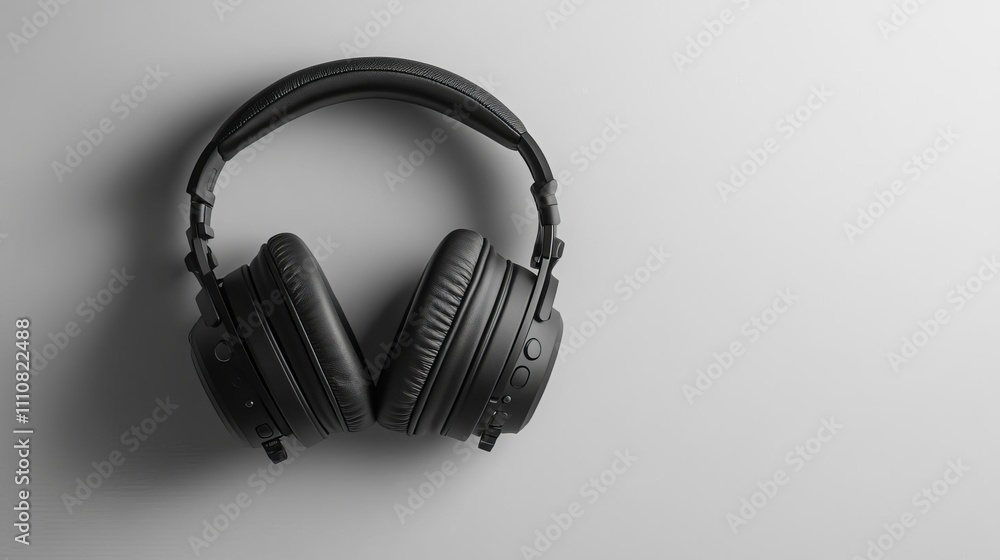 Wireless Headphones Black Over Ear Music Audio Technology Studio Listening Gadget Device Modern Wireless Headphones Black Over Ear Music Audio Technology Studio Listening Gadget Device Modern