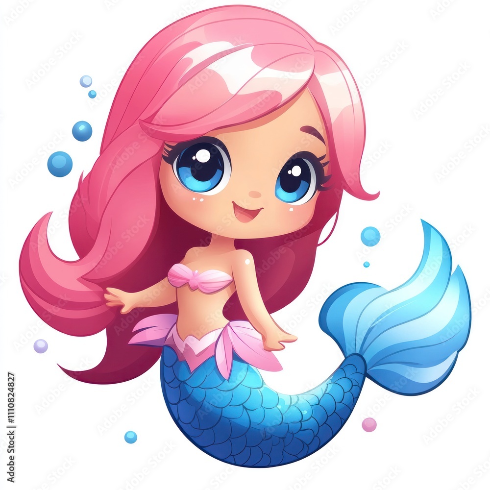 Here's a and keyword list for your image.. Cute pink-haired mermaid with a teal tail. Here's a and keyword list for your image.. Cute pink-haired mermaid with a teal tail.