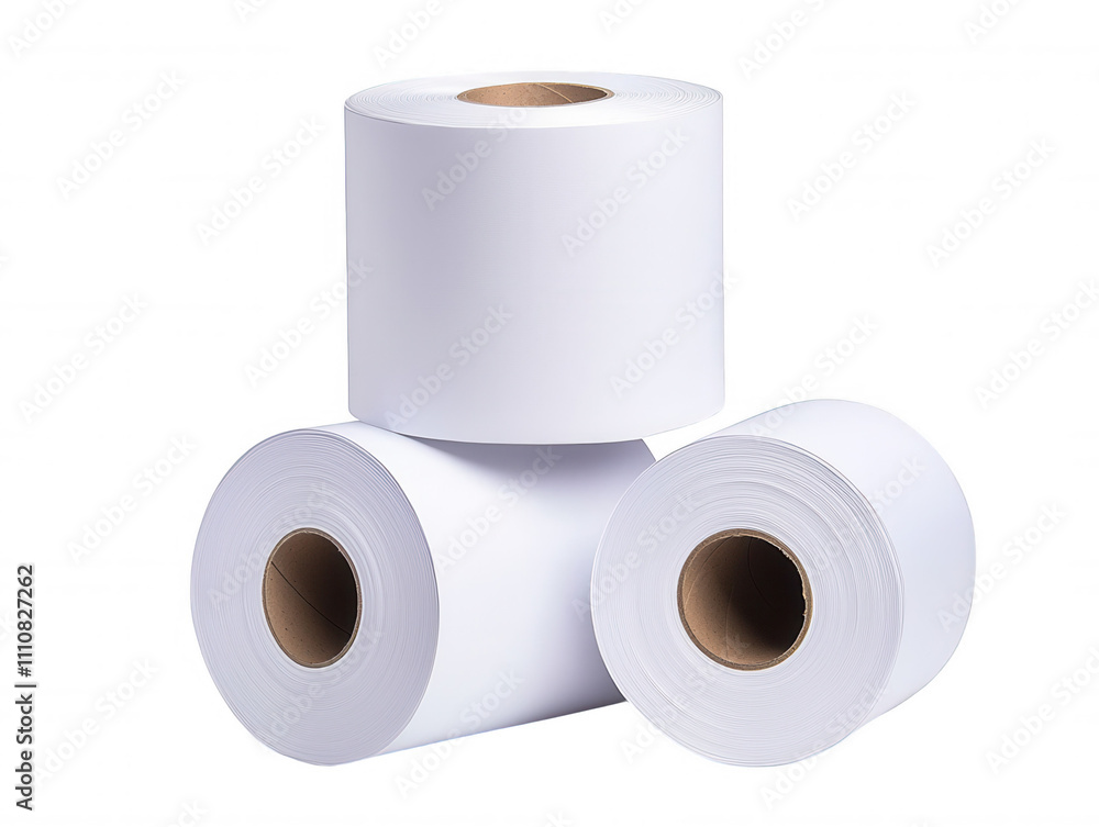 Set of 3 Identical White Roller Paper Towel Dispensers on Black Background Set of 3 Identical White Roller Paper Towel Dispensers on Black Background