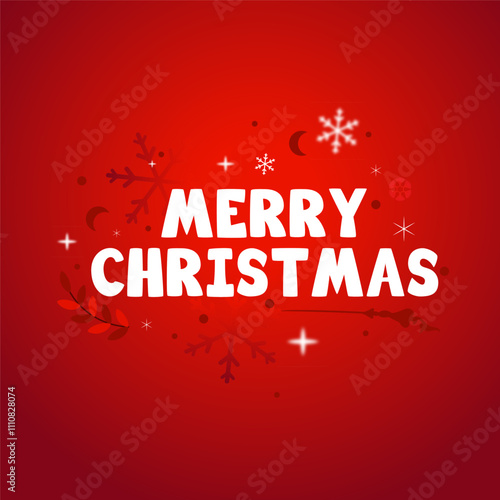 christmas greeting card with christmas trees and snowflakes