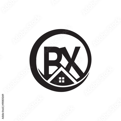 Letter Bx real estate Business Logo design vector template.eps
