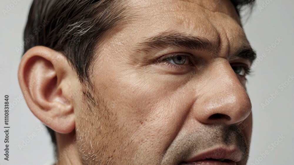 Obraz premium close up of a person with a headache,generative ai