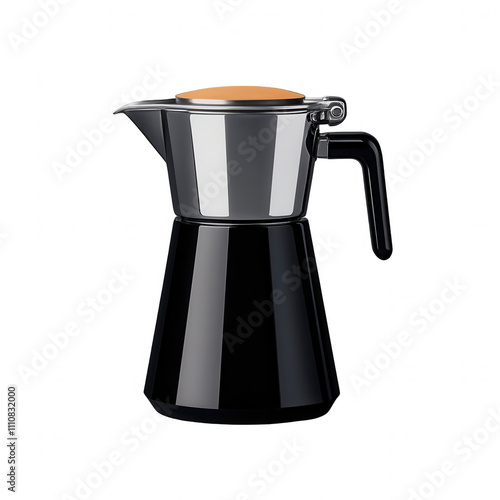 Wallpaper Mural Stainless Steel French Press Coffee Maker with Sleek Modern Design, High-Quality Glass Carafe and Black Plunger in Fresh Brew. Torontodigital.ca