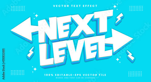 Next Level 3d cartoon Style Editable Text effect template