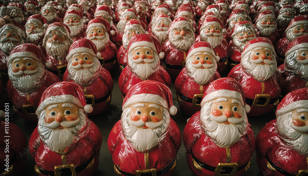 many toy santas many toy santas