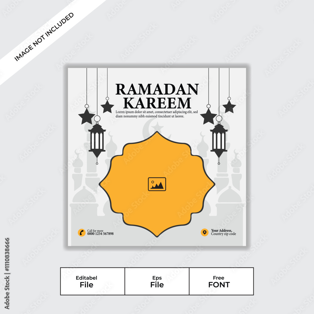 Ramadan Vector Illustration for Social Media Banner Design Ramadan Vector Illustration for Social Media Banner Design