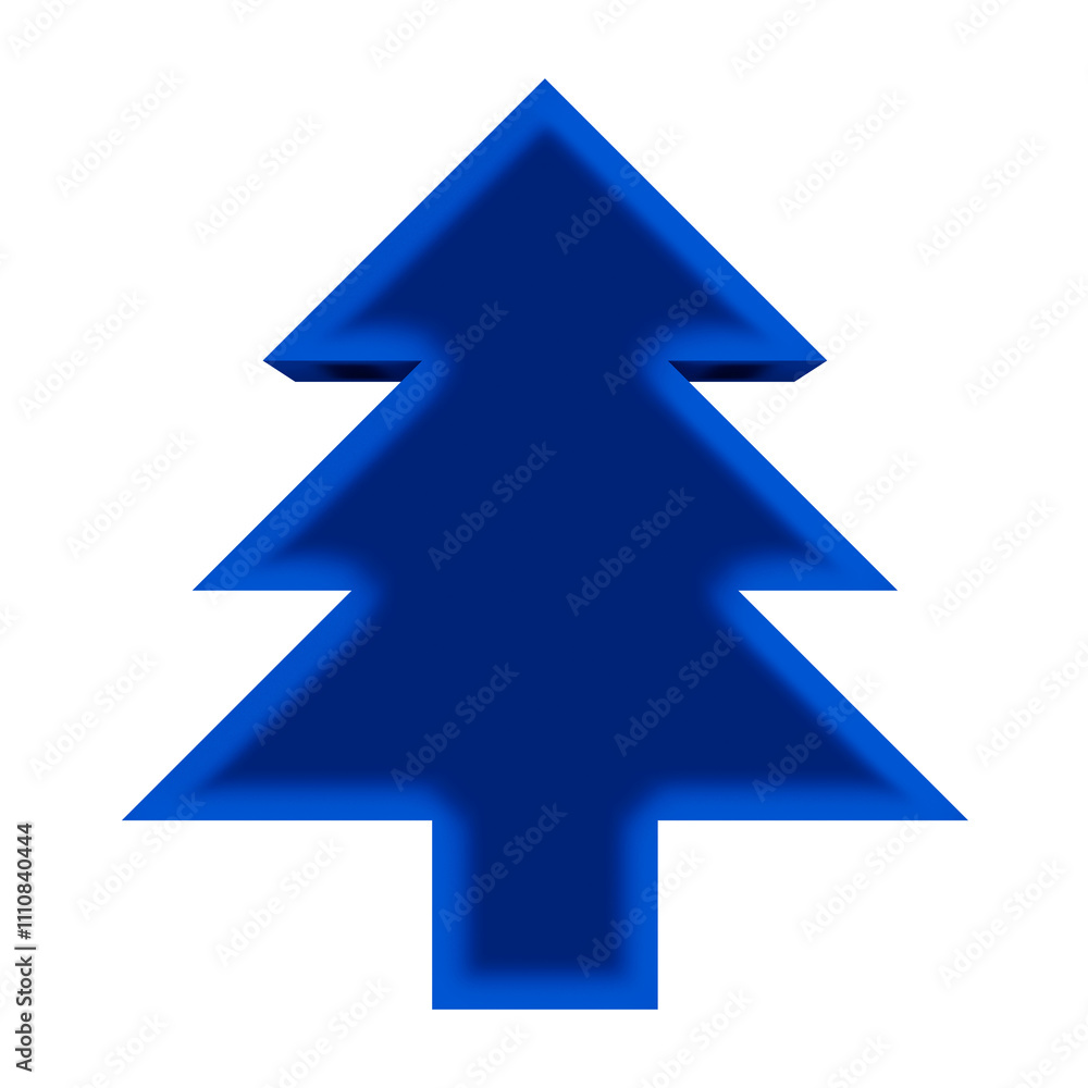 3D blue Christmas Tree on transparent background 3D blue Christmas Tree on transparent background