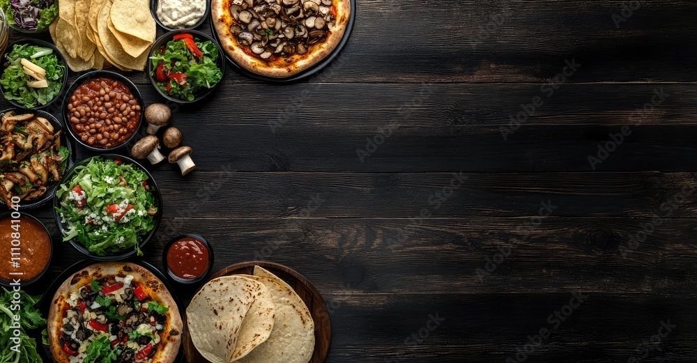 Healthy Plant-Based Fast Food. AI generated illustration. Healthy Plant-Based Fast Food. AI generated illustration.
