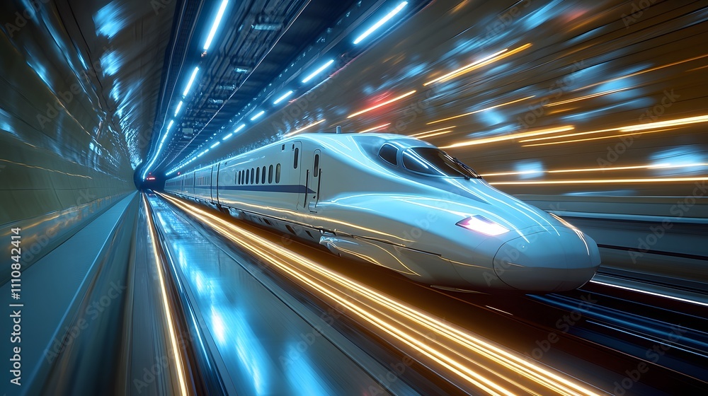 Fast train in motion. Concepts of transportation, travel, logistics, and tourism,
Fast train in motion. Concepts of transportation, travel, logistics, and tourism,