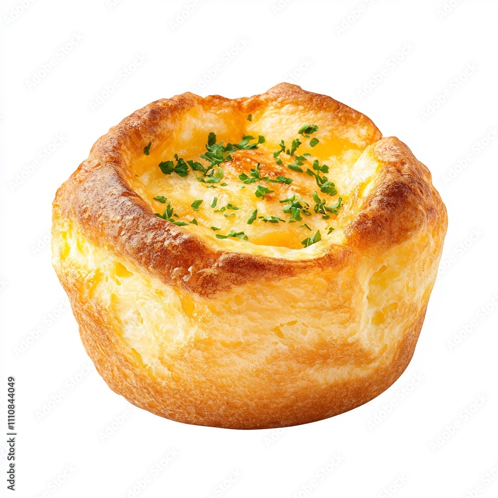 Macro Side Dish Popovers on White Background Macro Side Dish Popovers on White Background