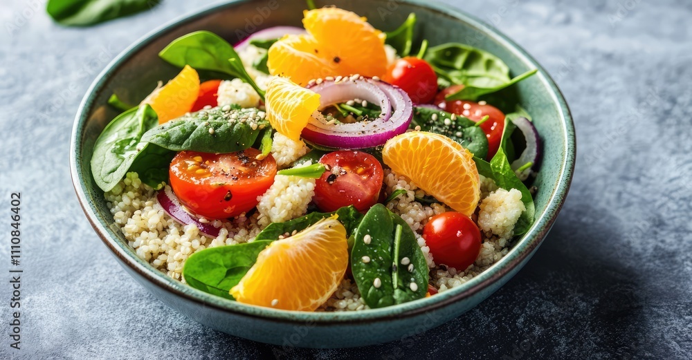 Vegetable Millet Salad. AI generated illustration. Vegetable Millet Salad. AI generated illustration.