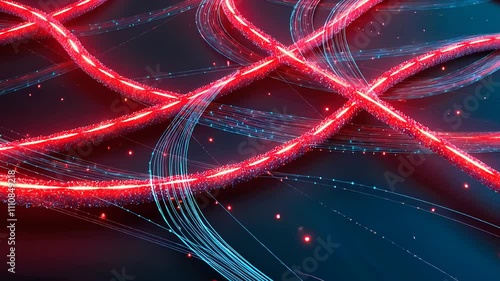 Dynamic Intersecting Red Light Trails with Futuristic Energy Effect

 photo