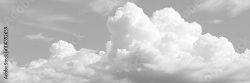 Soft white clouds drift lazily across a gray sky with cotton-like texture, weather condition, soft clouds, whitish clouds