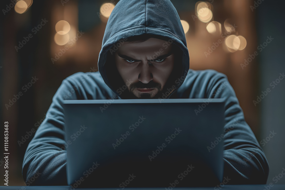 A hacker sitting at a laptop is sending phishing emails that attempt to steal personal information. A hacker sitting at a laptop is sending phishing emails that attempt to steal personal information.