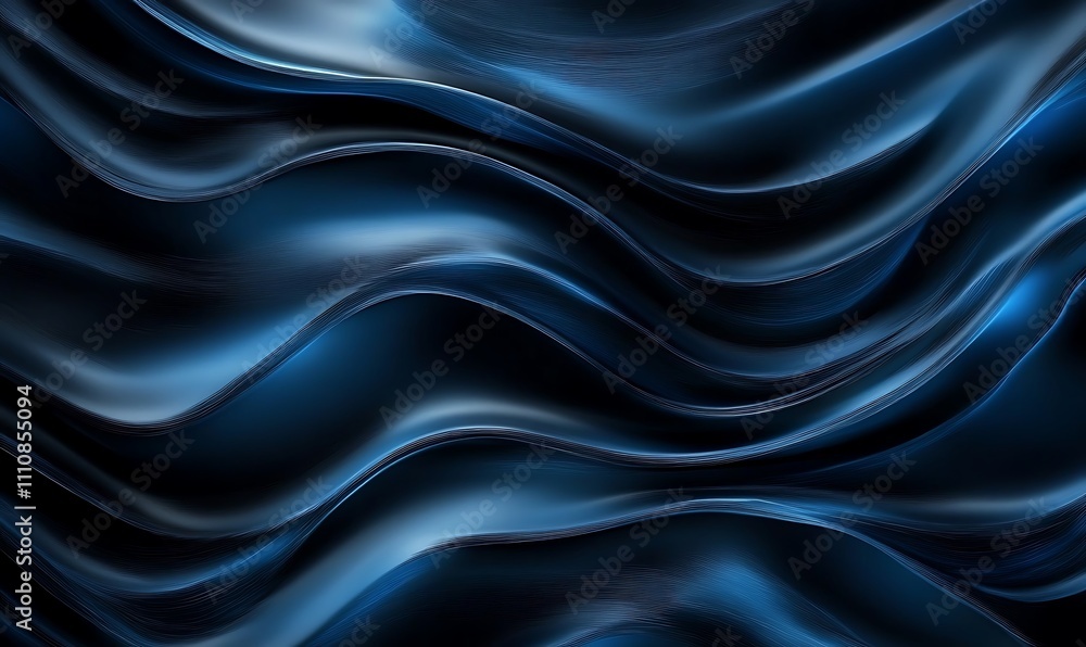 Black and blue 3d waves lines as abstract background wallpaper, Generative Ai
Black and blue 3d waves lines as abstract background wallpaper, Generative Ai