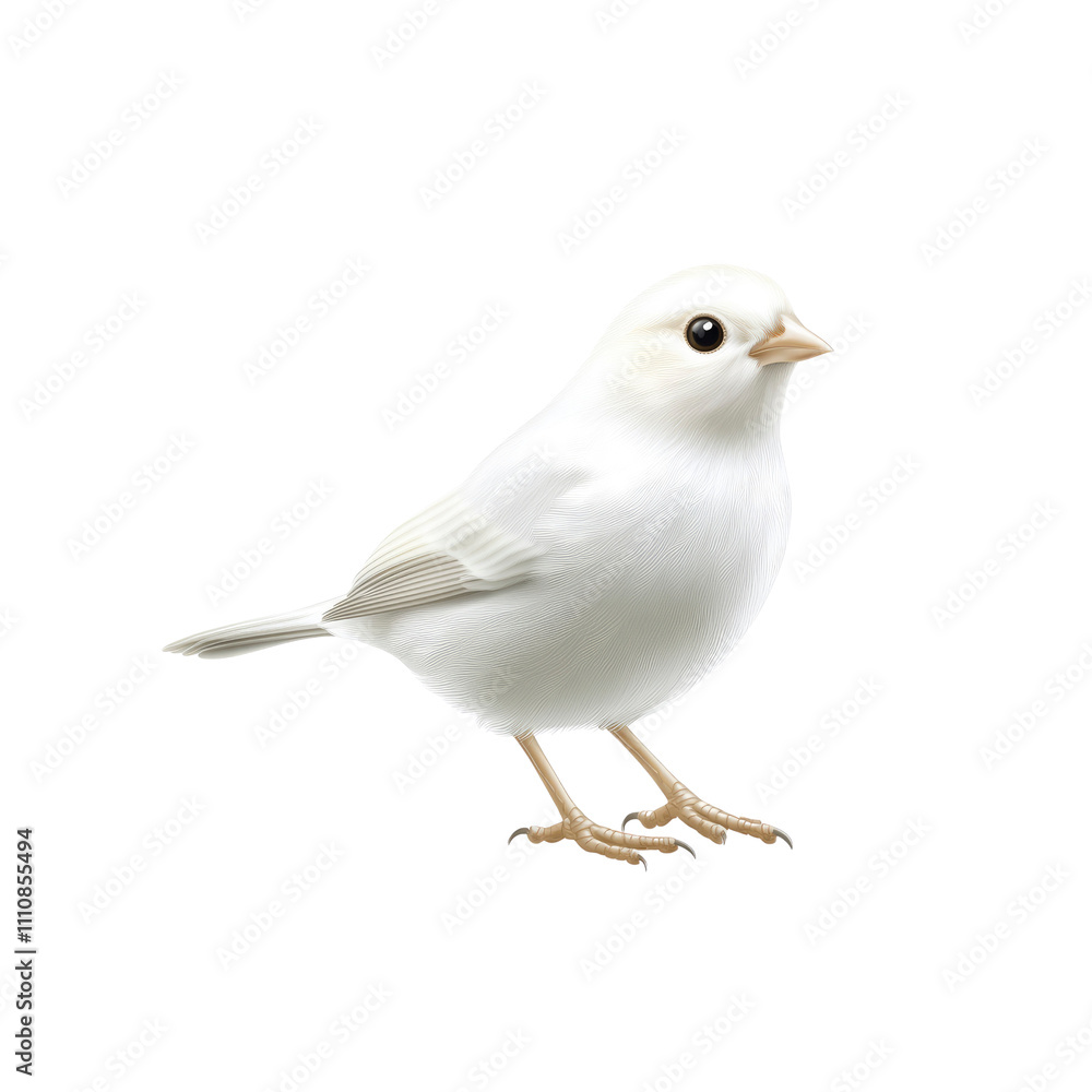 Pure White Bird on White Background Elegant Avian Illustration Pure White Bird on White Background Elegant Avian Illustration