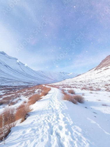 Mountain Pass with a Path