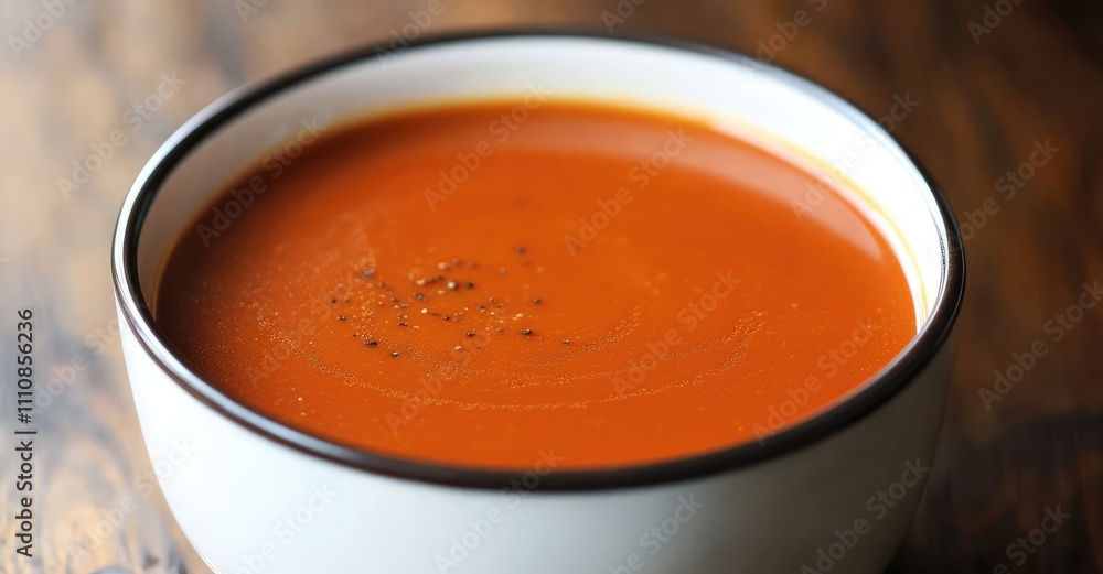 Warm Comforting Bowl of Creamy Tomato Soup. AI generated illustration. Warm Comforting Bowl of Creamy Tomato Soup. AI generated illustration.