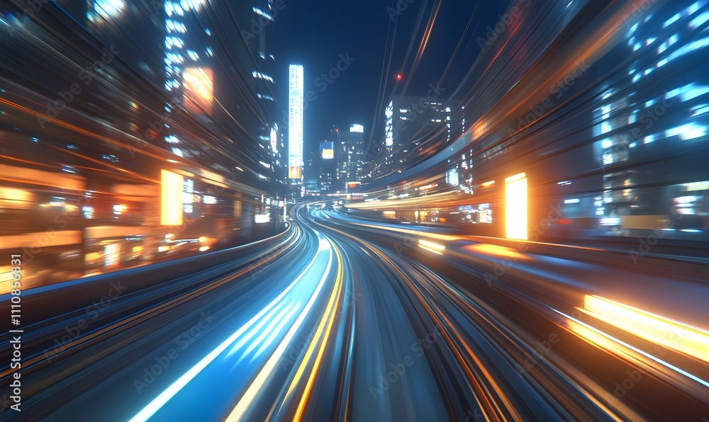 Fast train in motion. Concepts of transportation, travel, logistics, and tourism,
Fast train in motion. Concepts of transportation, travel, logistics, and tourism,