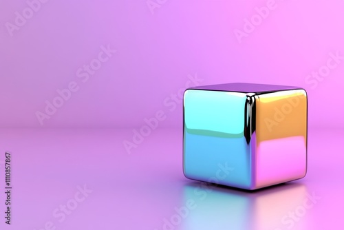 A clean graphic of a cube with each side rendered in a different gradient color, giving a 3D effect photo