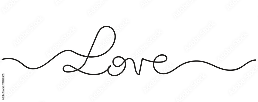LOVE word hand drawn lettering. Script love text. Vector illustration. LOVE word hand drawn lettering. Script love text. Vector illustration.
