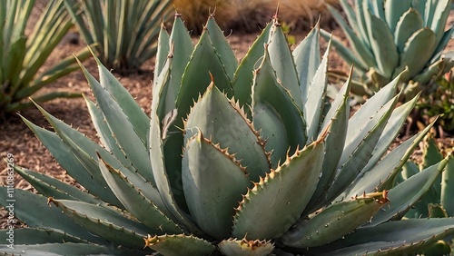 Foxtail Agave Plant Close Up Image