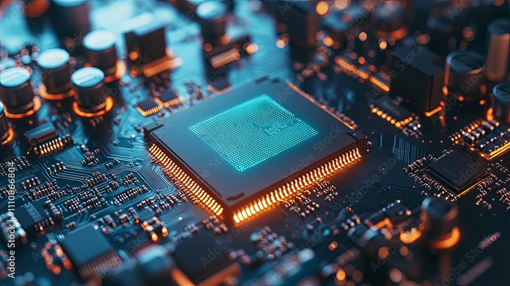 Illuminated Microprocessor On Circuit Board Technology Illuminated Microprocessor On Circuit Board Technology