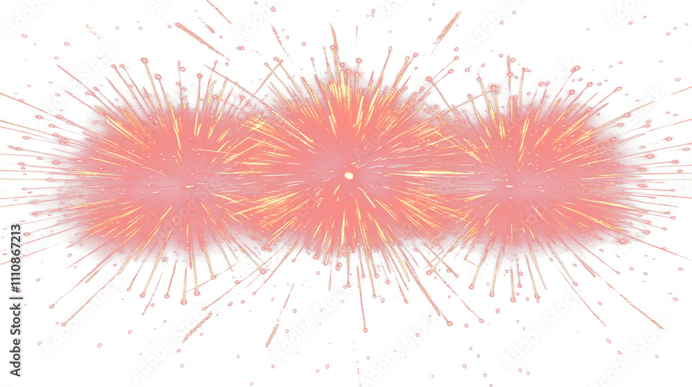 Vibrant Red Fireworks Display in Spectacular Burst Vibrant Red Fireworks Display in Spectacular Burst