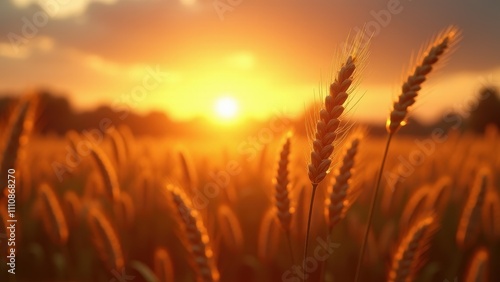 Golden Wheat Field at Sunset