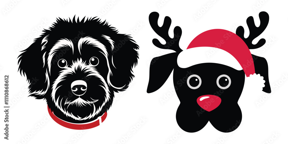 Fototapeta premium Dog Vector and Symbol Illustration - Perfect for Logos & Web Design, Dog Logo Icon Vector 